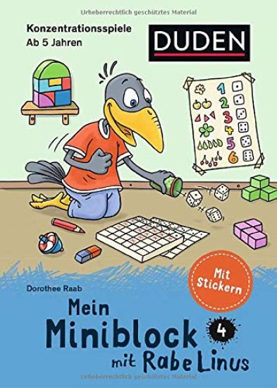 Mein Miniblock mit Rabe Linus - Konzentrationsspiele