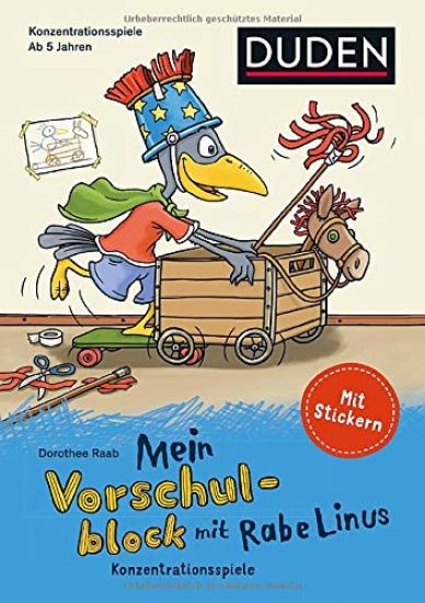 Mein Vorschulblock mit Rabe Linus -Konzentrationsspiele