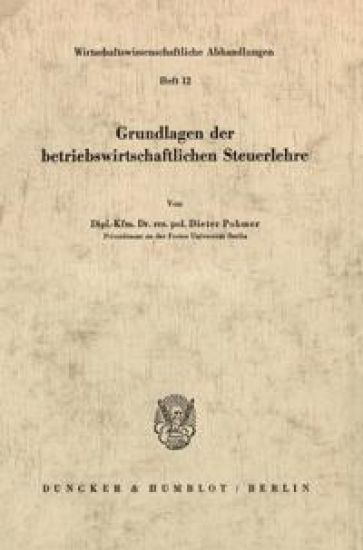 Grundlagen Der Betriebswirtschaftlichen Steuerlehre