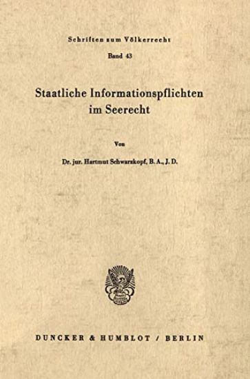 Staatliche Informationspflichten Im Seerecht