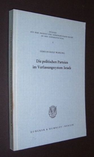 Die Politischen Parteien Im Verfassungssystem Israels