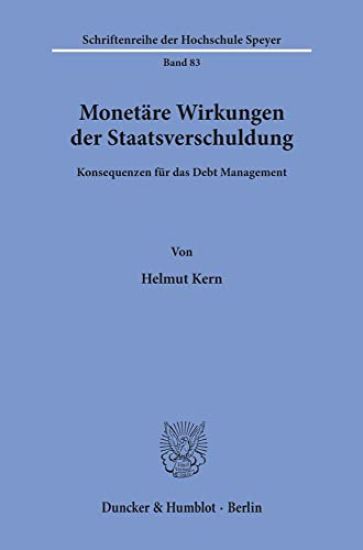 Monetare Wirkungen Der Staatsverschuldung: Konsequenzen Fur Das Debt Management