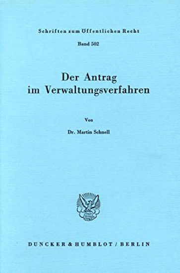 Der Antrag Im Verwaltungsverfahren