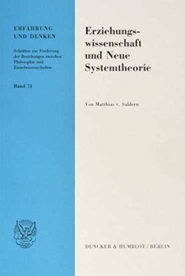 Erziehungswissenschaft Und Neue Systemtheorie