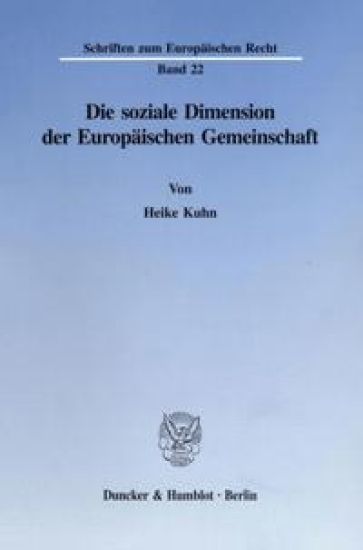 Die Soziale Dimension Der Europaischen Gemeinschaft