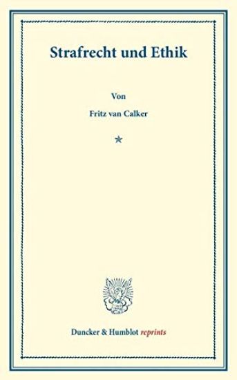 Strafrecht Und Ethik