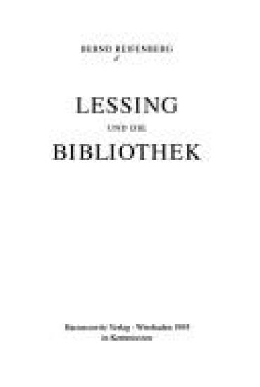 Lessing Und Die Bibliothek