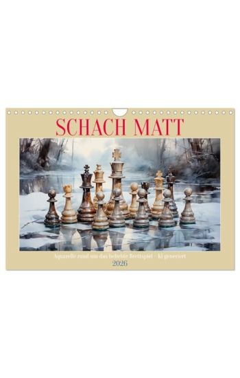 Schach Matt (Wandkalender 2026 DIN A4 quer), CALVENDO Monatskalender