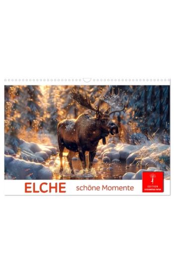 Elche - schöne Momente (Wandkalender 2026 DIN A3 quer), CALVENDO Monatskalender
