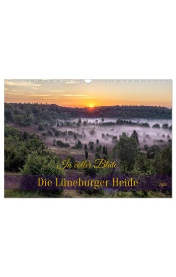 Die Lüneburger Heide - In voller Blüte (Wandkalender 2026 DIN A3 quer), CALVENDO Monatskalender