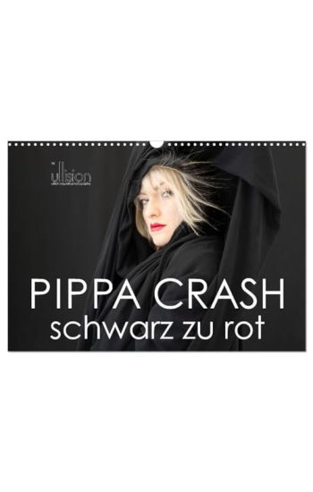 PIPPA CRASH - schwarz zu rot (Wandkalender 2026 DIN A3 quer), CALVENDO Monatskalender