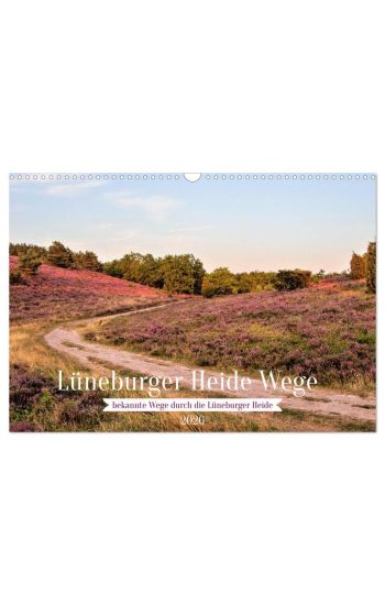 Lüneburger Heide Wege (Wandkalender 2026 DIN A3 quer), CALVENDO Monatskalender