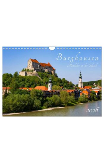 Burghausen - Mittelalter an der Salzach (Wandkalender 2026 DIN A4 quer), CALVENDO Monatskalender