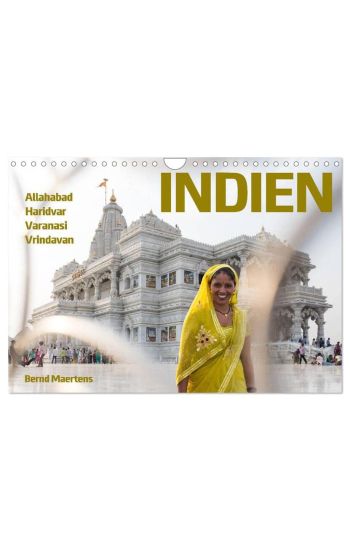 INDIEN Allahabad Haridwar Varanasi Vrindavan (Wandkalender 2026 DIN A4 quer), CALVENDO Monatskalender