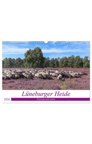 Lüneburger Heide - Faszinierend schön (Wandkalender 2026 DIN A3 quer), CALVENDO Monatskalender