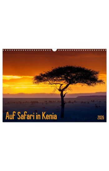 Auf Safari in Kenia 2026 (Wandkalender 2026 DIN A3 quer), CALVENDO Monatskalender