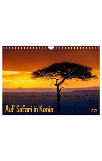 Auf Safari in Kenia 2026 (Wandkalender 2026 DIN A4 quer), CALVENDO Monatskalender