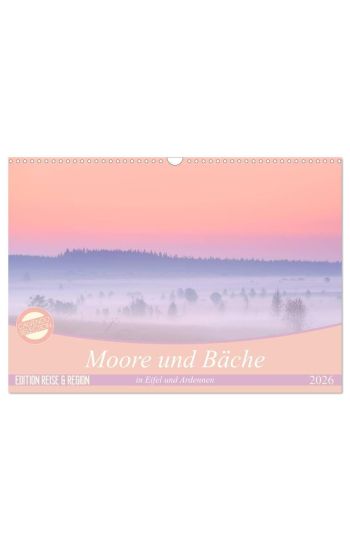 Moore und Bäche in Eifel und Ardennen (Wandkalender 2026 DIN A3 quer), CALVENDO Monatskalender