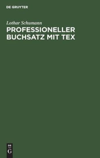 Professioneller Buchsatz mit TEX