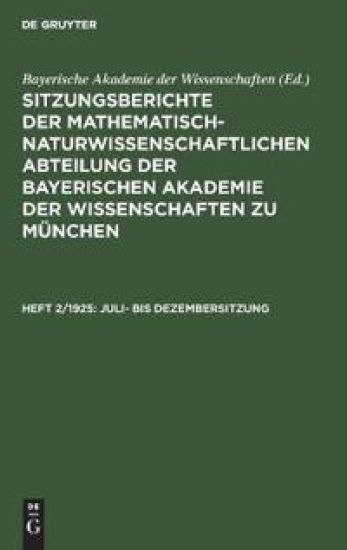 Juli- Bis Dezembersitzung