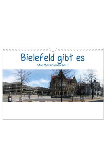Bielefeld gibt es! Stadtpanoramen (Wandkalender 2026 DIN A4 quer), CALVENDO Monatskalender