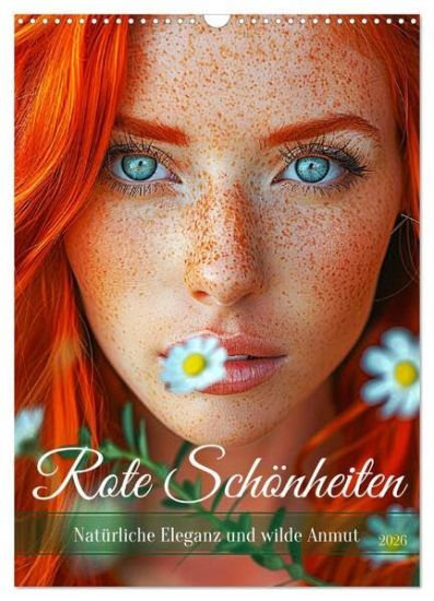 Rote Schönheiten. Natürliche Eleganz und wilde Anmut (Wandkalender 2026 DIN A3 hoch), CALVENDO Monatskalender