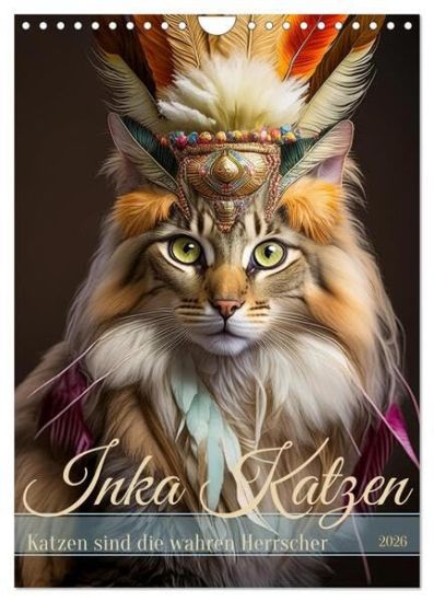 Inka Katzen - Katzen sind die wahren Herrscher (Wandkalender 2026 DIN A4 hoch), CALVENDO Monatskalender