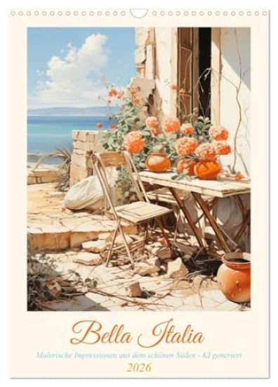 Bella Italia (Wandkalender 2026 DIN A3 hoch), CALVENDO Monatskalender