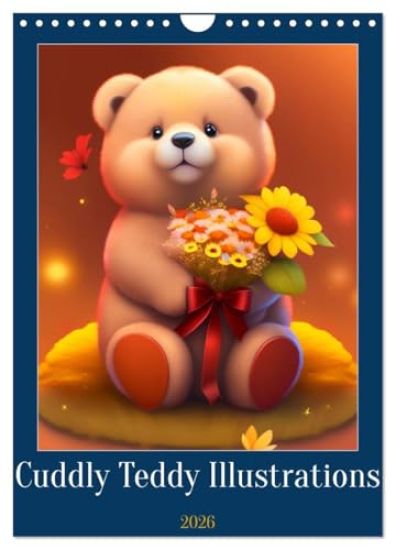Cuddly Teddy Illustrations (Wall Calendar 2026 DIN A4 portrait), CALVENDO 12 Month Wall Calendar