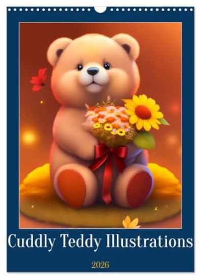 Cuddly Teddy Illustrations (Wall Calendar 2026 DIN A3 portrait), CALVENDO 12 Month Wall Calendar