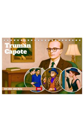 Truman Capote (Tischkalender 2026 DIN A5 quer), CALVENDO Monatskalender