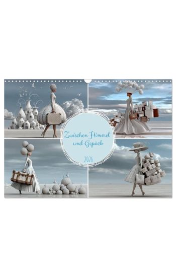 Zwischen Himmel und Gepäck (Wandkalender 2026 DIN A3 quer), CALVENDO Monatskalender
