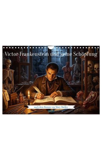 Victor Frankenstein und seine Schöpfung (Wandkalender 2026 DIN A4 quer), CALVENDO Monatskalender