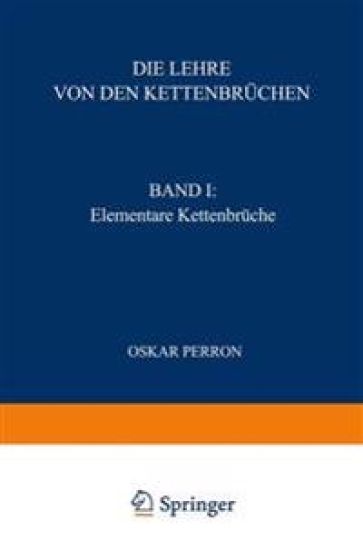 Die Lehre von den Kettenbrüchen
