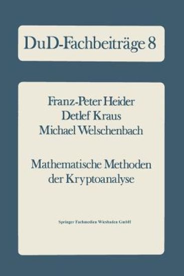 Mathematische Methoden der Kryptoanalyse