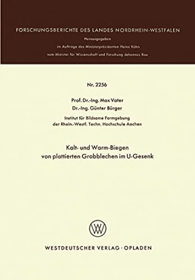 Kalt- und Warm-Biegen von plattierten Grobblechen im U-Gesenk