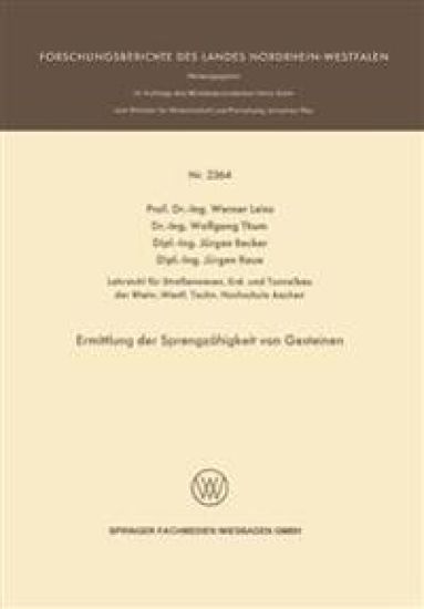 Ermittlung der Sprengzähigkeit von Gesteinen