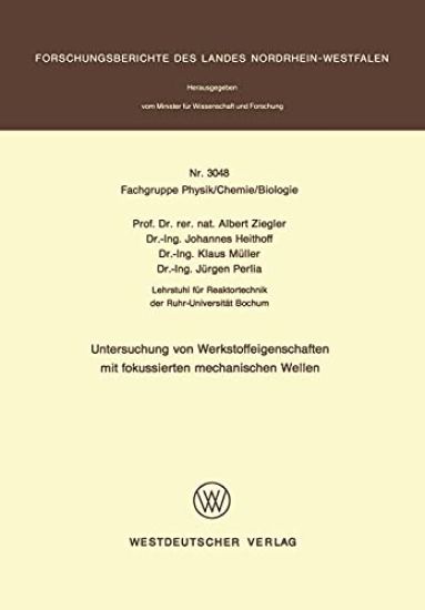 Untersuchung von Werkstoffeigenschaften mit fokussierten mechanischen Wellen