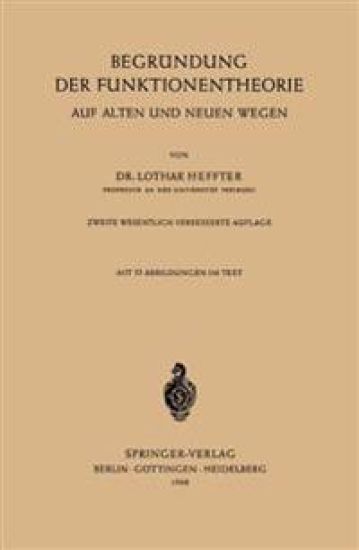 Begründung der Funktionentheorie