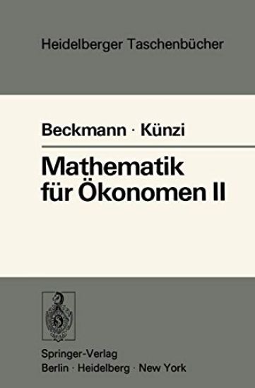 Mathematik für Ökonomen II