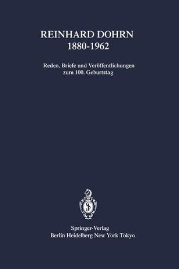 Reinhard Dohrn 1880–1962