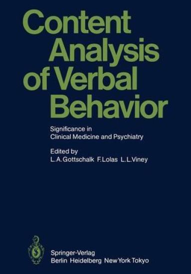 Content Analysis of Verbal Behavior
