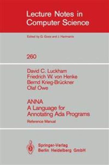 ANNA A Language for Annotating Ada Programs