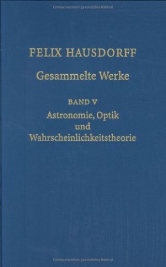 Felix Hausdorff - Gesammelte Werke Band 5