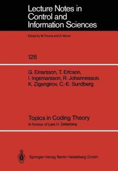 Topics in Coding Theory
