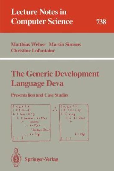 The Generic Development Language Deva