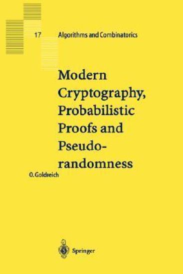 Modern Cryptography, Probabilistic Proofs and Pseudorandomness