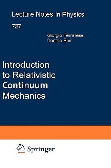 Introduction to Relativistic Continuum Mechanics