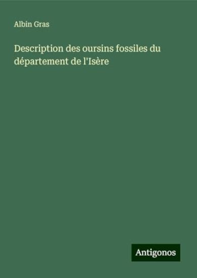Description des oursins fossiles du département de l'Isère