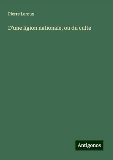 D'une ligion nationale, ou du culte